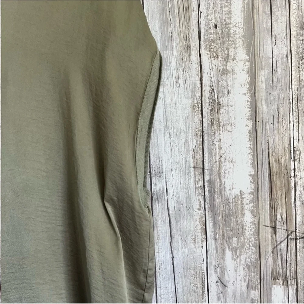 Jodifl Olive Green Satin Tee - Picture 2 of 5
